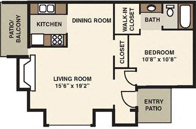 The Forest Apartments One Bedroom Floorplan The Forest Apartments One Bedroom Floorplan